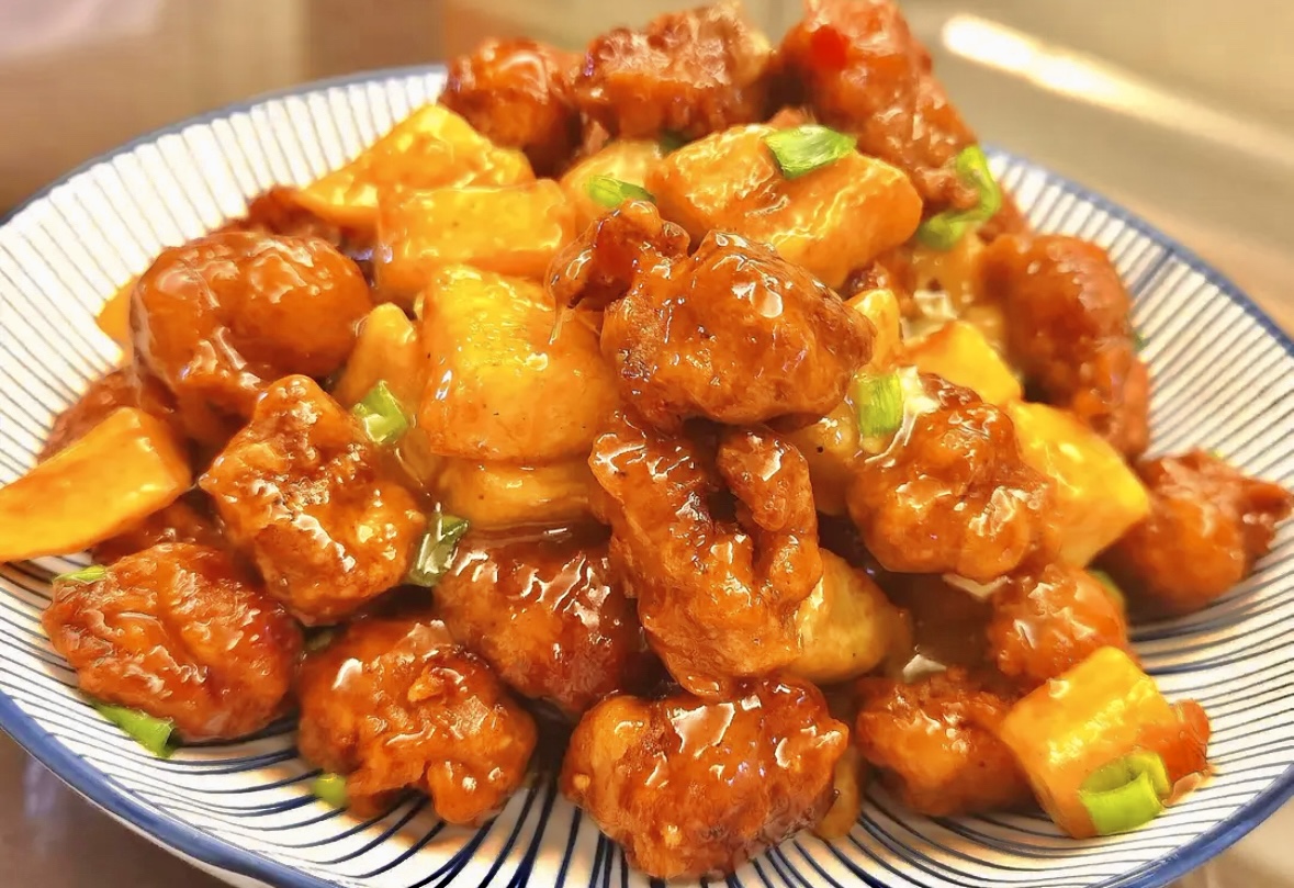 Fuzhou Lychee Pork — glossy sweet and sour pork